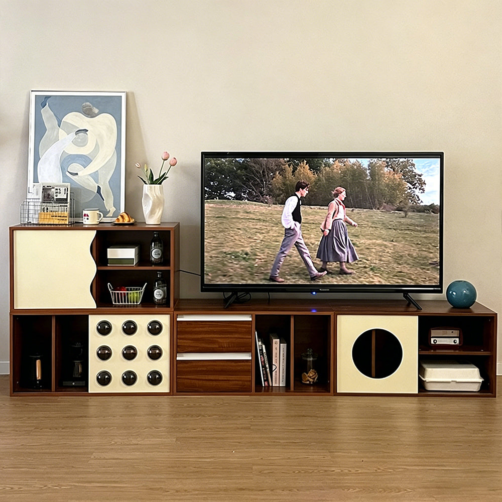 テレビ台】多マス収納 ミッドセンチュリー風 100kg 耐荷重 組み合わせ テレビ台】多マス収納 ミッドセンチュリー風 100kg 耐荷重 組み合わせ