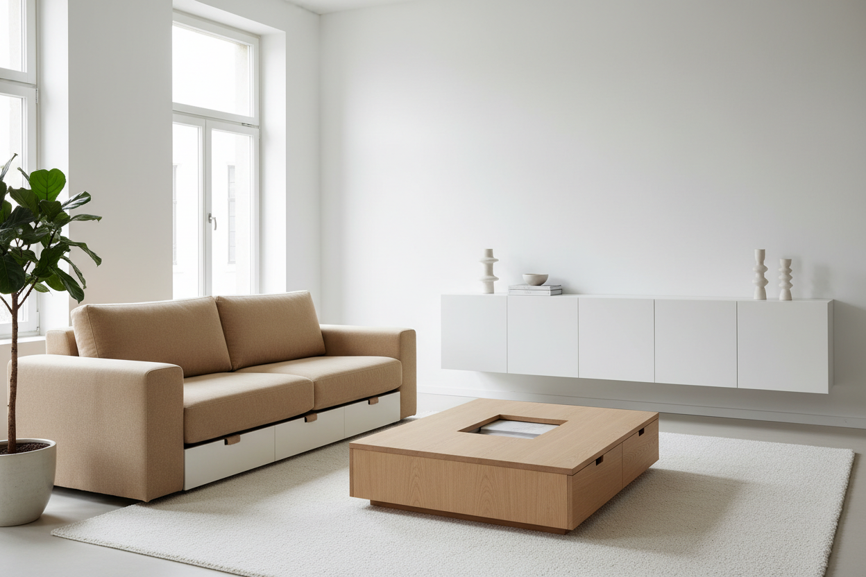 ミニマリズムと収納の両立：デザインを妥協しない「隠し収納」家具の選び方