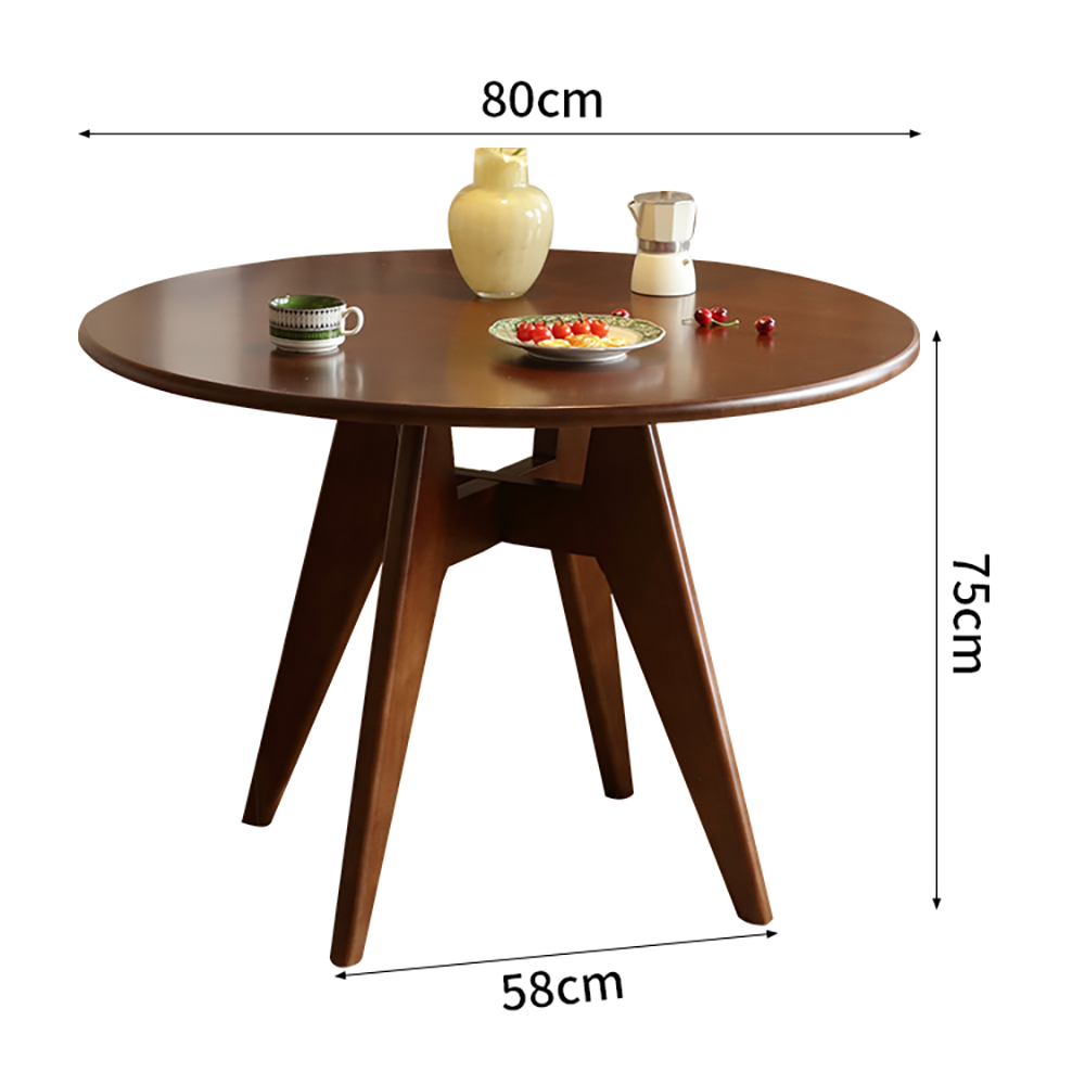 【ダイニングテーブル】丸型 隠し収納付き 天然木 無垢材 選べる5サイズ・2色