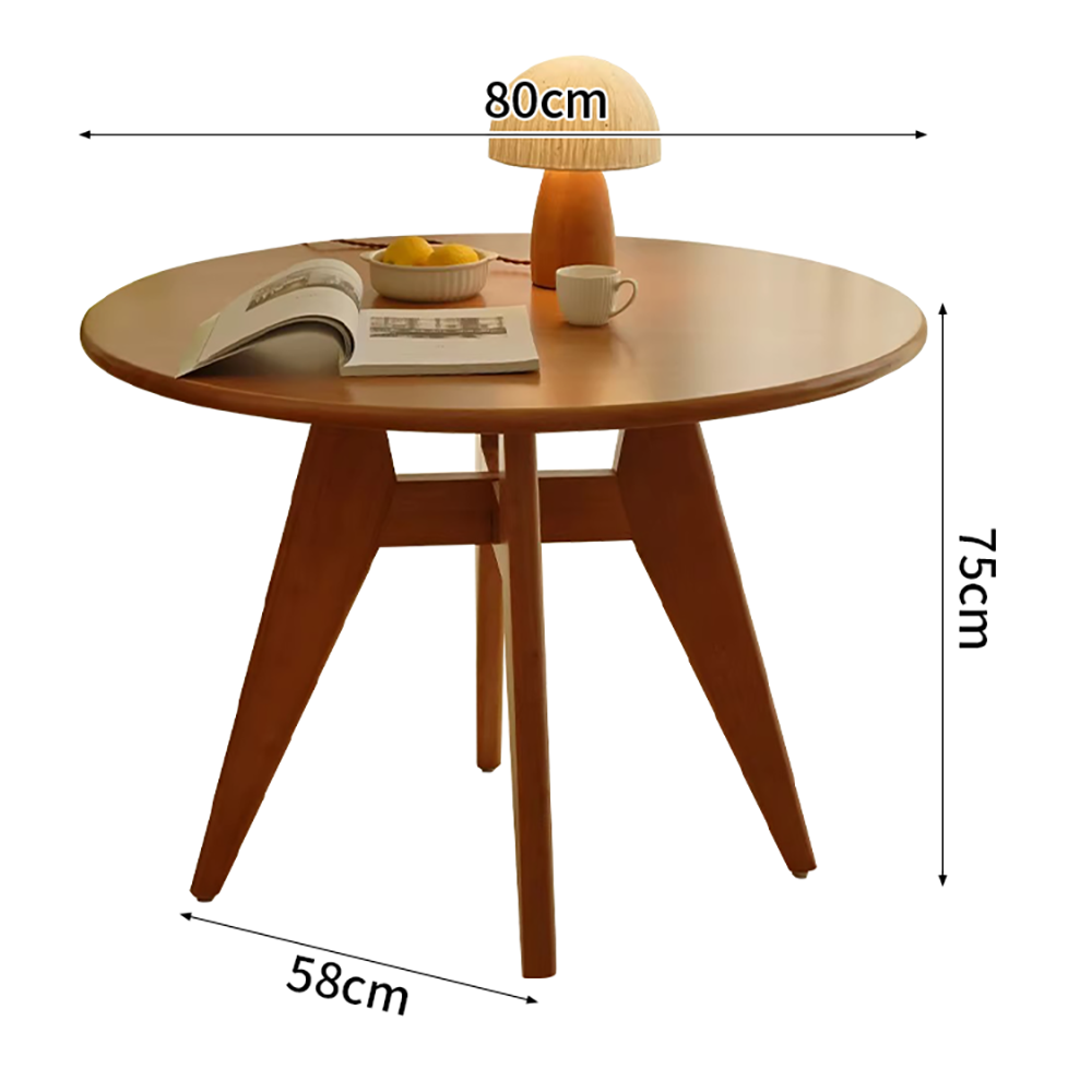 【ダイニングテーブル】丸型 隠し収納付き 天然木 無垢材 選べる5サイズ・2色