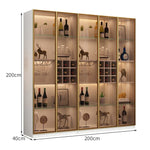 ワイン棚　ワイン収納 　LEDライト　キッチン収納　リビング収納　木製棚　収納棚　ワインラック　オシャレ　ブラック　カスタマイズ可能　SNG-015　 