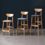 【カウンターチェア】疲れにくい弧状背もたれ 選べる2素材・11色・3サイズ