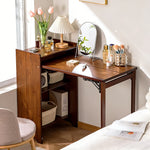 【デスク】天然竹製 収納キャビネット付き 省スペース 巾木避け設計 幅99cm