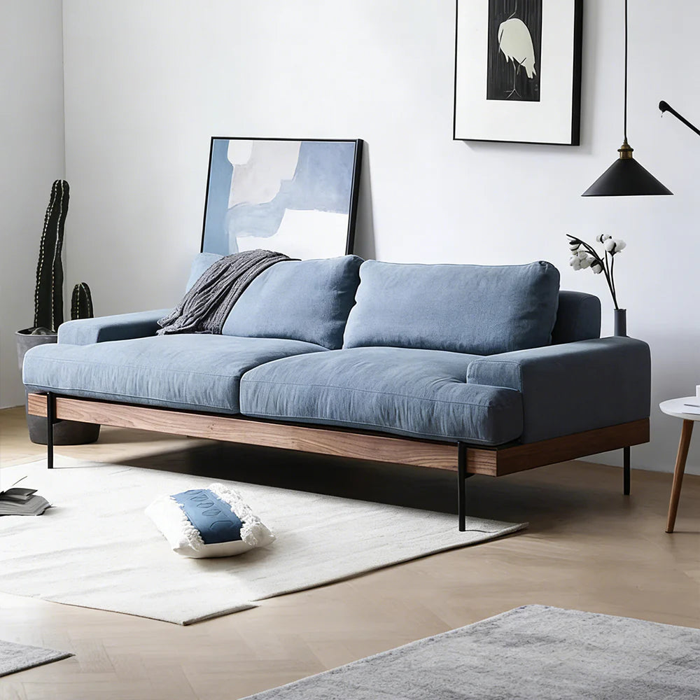 【ソファ】高級感天然木フレーム・快適クッション 選べる組み合わせ・複数カラー