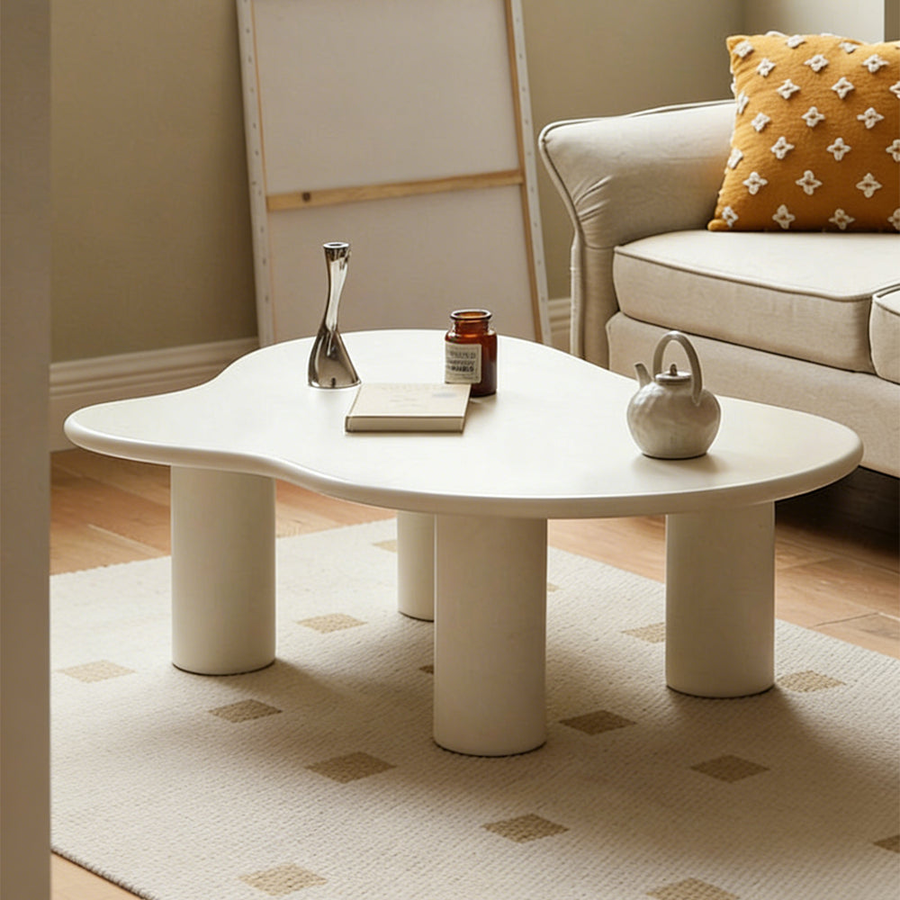 【リビングテーブル】雲型デザイン 天然木使用 選べる3サイズ・2色