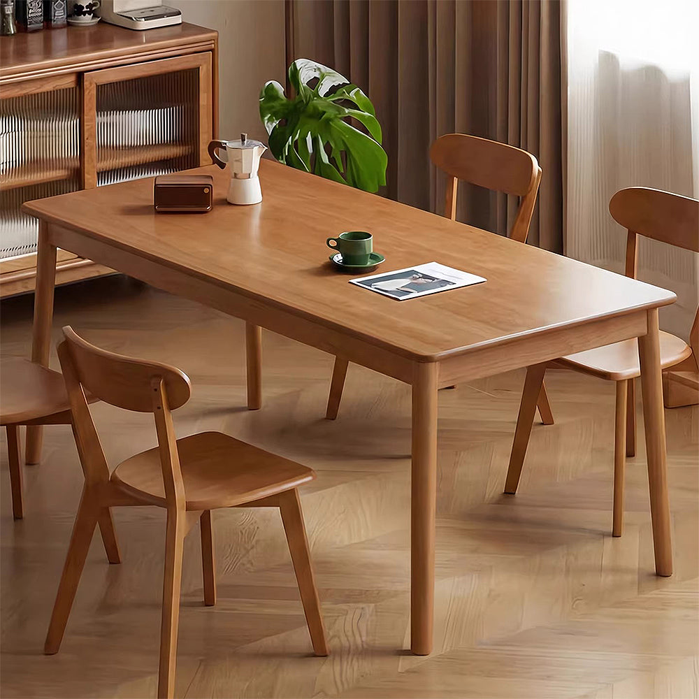 【ダイニングテーブル】天然木 無垢材 シンプル北欧風 選べる6サイズ