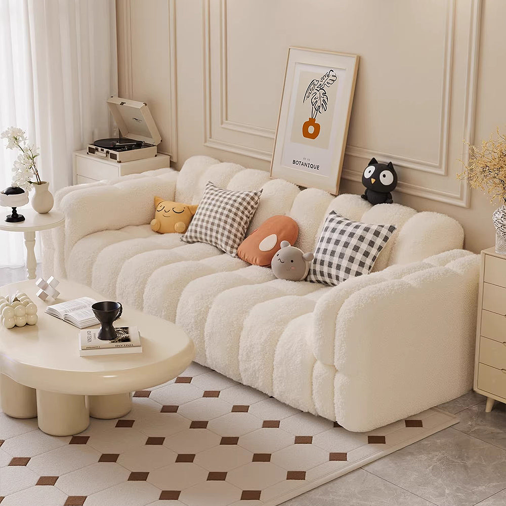 【ソファ】雲のような座り心地と角丸の安心設計 選べる3カラー・4サイズ
