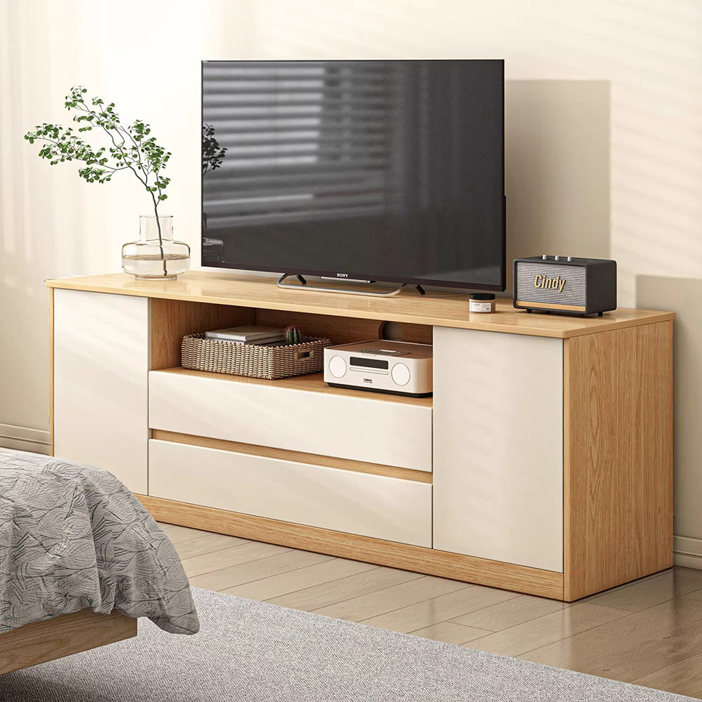 【テレビ台】モダン天然木風・省スペース収納 選べる2サイズ×2カラー