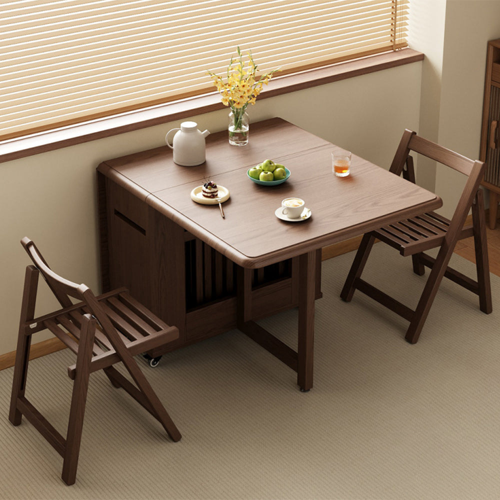 【ダイニングテーブル】省スペース 折りたたみ 椅子収納 キャスター付き 3サイズ・2カラー