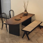 【ダイニングテーブル】ローマ柱風デザイン・厚さ5cm天板 選べる5サイズ・単品/セット