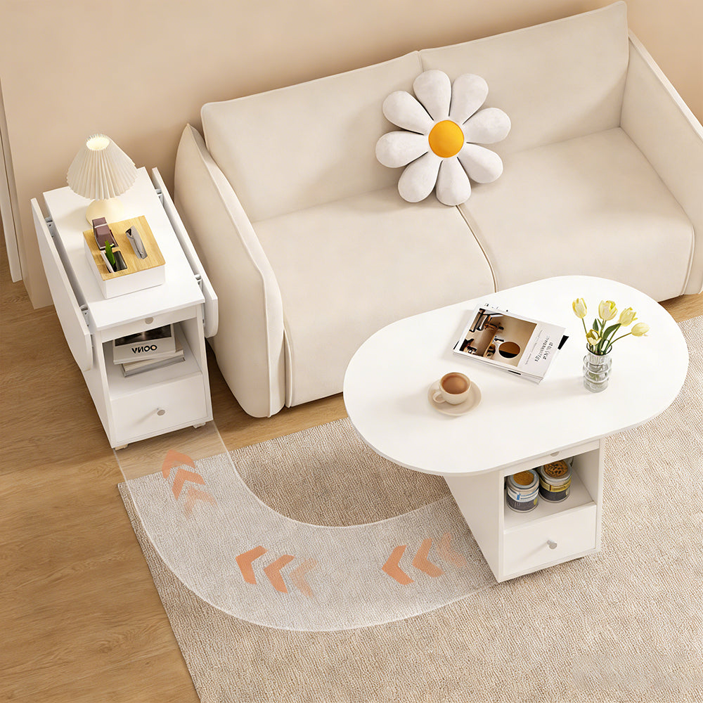 【ダイニングテーブル】バタフライ天板 大容量収納 昇降・移動が楽なキャスター付