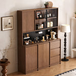 【キャビネット・サイドボード】大容量キッチン収納 40cm広々天板・有孔ボード付 選べる3サイズ2カラー