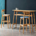 【カウンターチェア】疲れにくい弧状背もたれ 選べる2素材・11色・3サイズ