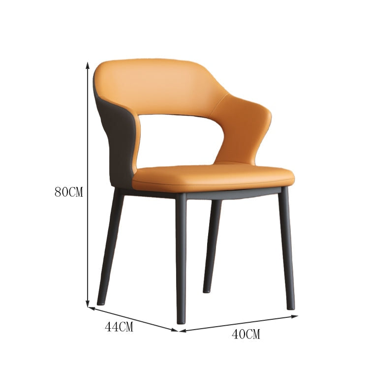 チェア　インドアチェア　ダイニングチェア　食事用　一人掛け　スチール脚　丈夫　安定性　ウレタン　弾力性　革　柔らか　快適　上質　グレー　カスタマイズ可能　 