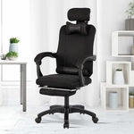 【デスクチェア】人間工学設計・通気性メッシュ 選べる4色・伸縮フットレスト付