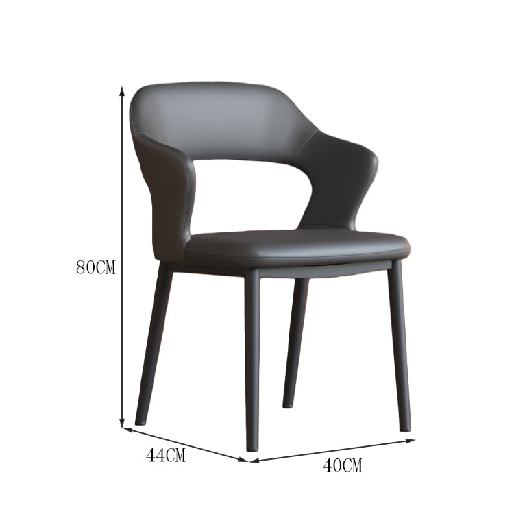 チェア　インドアチェア　ダイニングチェア　食事用　一人掛け　スチール脚　丈夫　安定性　ウレタン　弾力性　革　柔らか　快適　上質　グレー　カスタマイズ可能　 