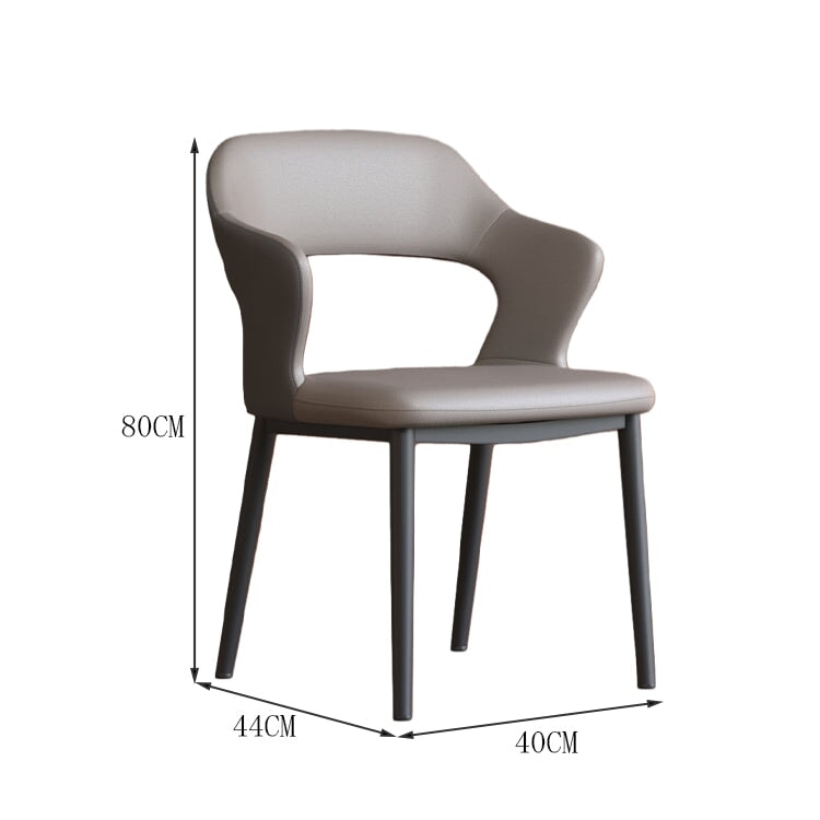チェア　インドアチェア　ダイニングチェア　食事用　一人掛け　スチール脚　丈夫　安定性　ウレタン　弾力性　革　柔らか　快適　上質　グレー　カスタマイズ可能　 