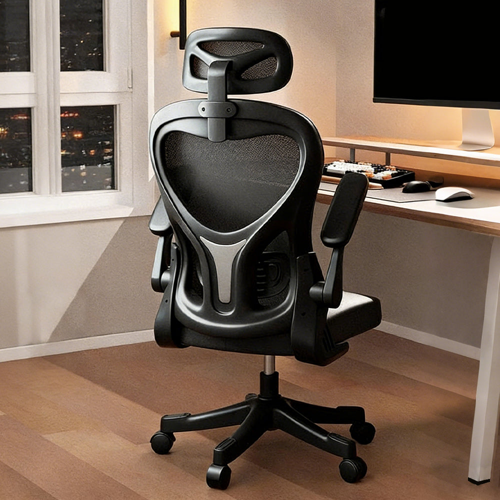 【デスクチェア】人間工学に基づいた多角的サポート・高弾性ラテックス座面 選べる4色・メッシュ素材