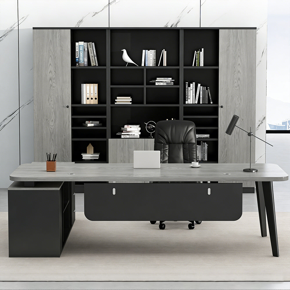 【エグゼクティブデスク】L字型シンプルモダン 左右レイアウト・5サイズ・4色展開