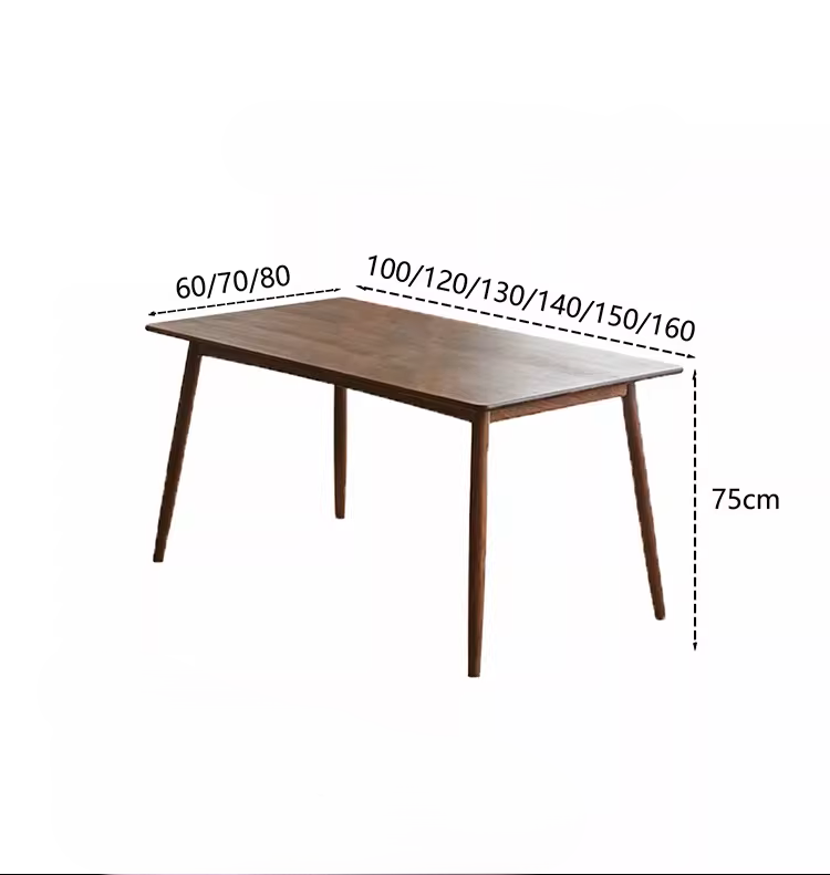 【ダイニングテーブル】天然木 無垢材 シンプル北欧風 選べる6サイズ