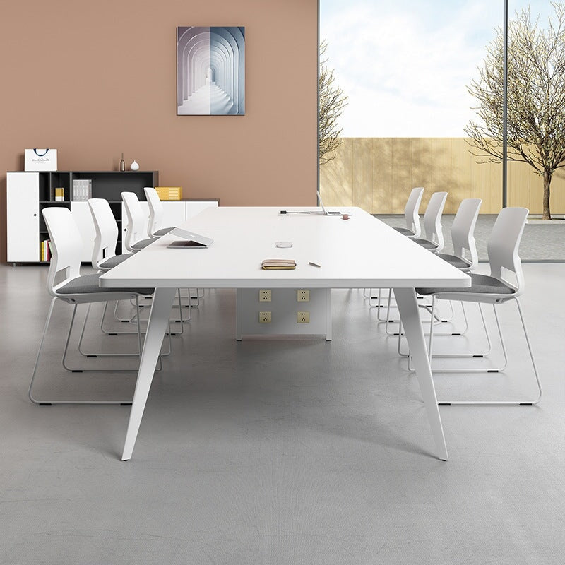 【会議テーブル】高級木目調　厚さ2.5cm天板　安定脚構造　高耐荷重　ガタつきなし　幅広サイズ対応　耐久性抜群　12サイズから選べる