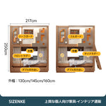 【二段ベッド】多収納本棚付き引き出しベッド 2 種階段・左右開き仕様選択可 SCC-Z013