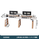 【スタンディングデスク】2 人用ワイド天板　電動昇降　障害物感知　天然木包み脚　USB ポート搭載　選べる 2 色・4 タイプ