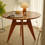 【ダイニングテーブル】丸型 隠し収納付き 天然木 無垢材 選べる5サイズ・2色