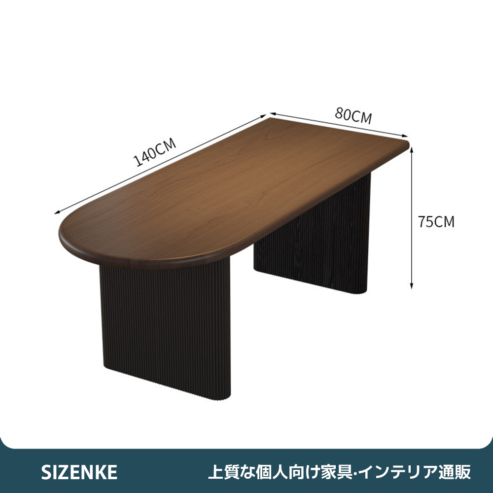 【ダイニングテーブル】ローマ柱風デザイン・厚さ5cm天板 選べる5サイズ・単品/セット