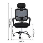 チェア　オフィス用　オフィスチェア　椅子　調節可能　メッシュ生地　高反発ウレタン　人間工学　快適　ブラック　BGY-K033