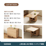 【ダイニングテーブル】省スペース 折りたたみ 椅子収納 キャスター付き 3サイズ・2カラー