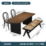 【ダイニングテーブル】ローマ柱風デザイン・厚さ5cm天板 選べる5サイズ・単品/セット