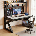 【デスク】強化ガラス天板・有孔ボード付き 選べる5サイズ・2タイプ