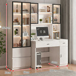 【デスク】大容量収納 シェルフ一体型 選べる3色・多サイズ展開