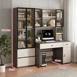 【デスク】大容量収納 シェルフ一体型 選べる3色・多サイズ展開