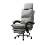 肉厚クッション　連動式アームレスト　ヘッドレスト　調節可能　リクライニング　人間工学　チェア　オフィスチェア　昇降回転式　機能的　快適　グレー　BGY-K012 