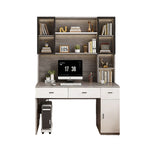 【デスク】大容量収納 シェルフ一体型 選べる3色・多サイズ展開