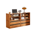 【飾り棚】積み木式自由組合せ 天然木ラバーウッド 選べる12タイプ