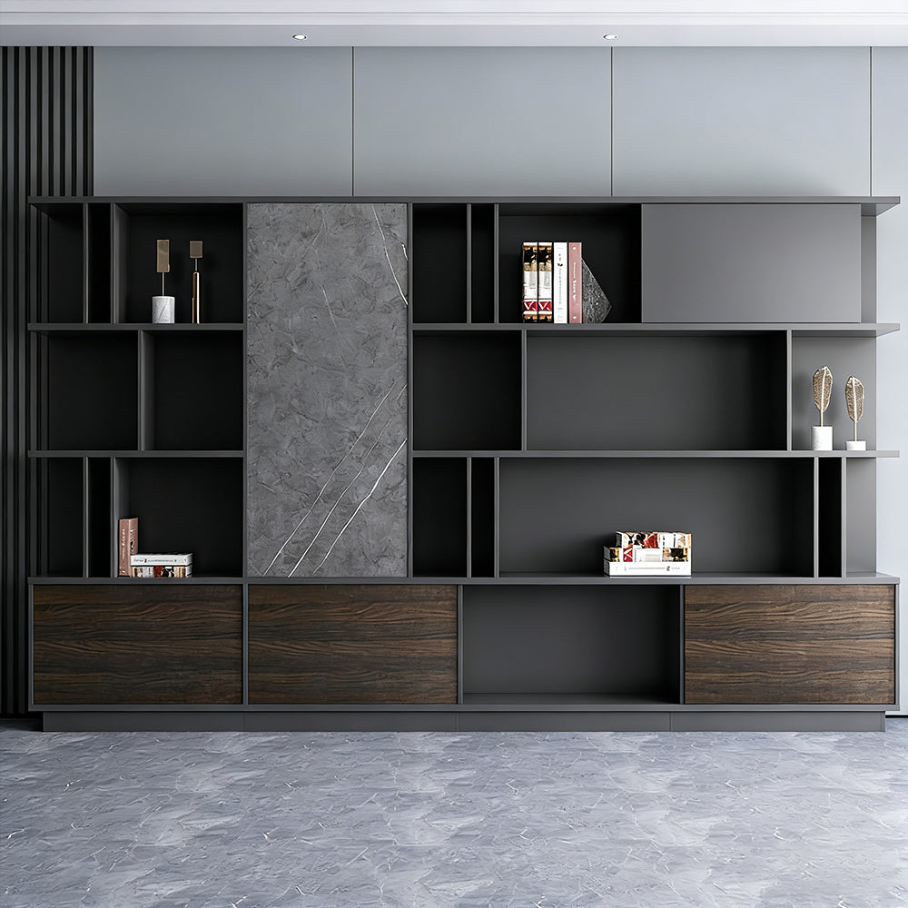 【役員用キャビネット】モダンな木目調 選べる3タイプ